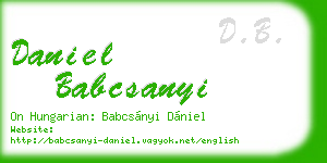 daniel babcsanyi business card